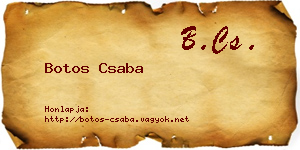 Botos Csaba névjegykártya